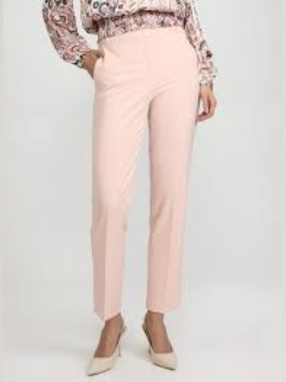 A New Day Women's Tailored Crop Pants - Blush Pink NWT